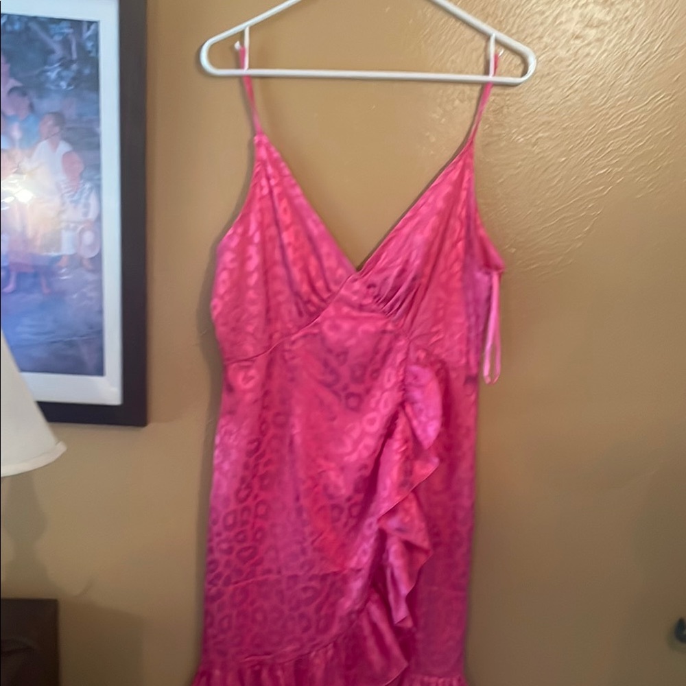 Elegant Pink Satin dress